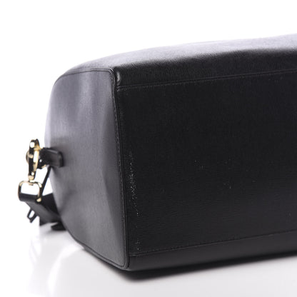 Versace Saffiano Calfskin Palazzo Duffle Bag Black 8 of 11