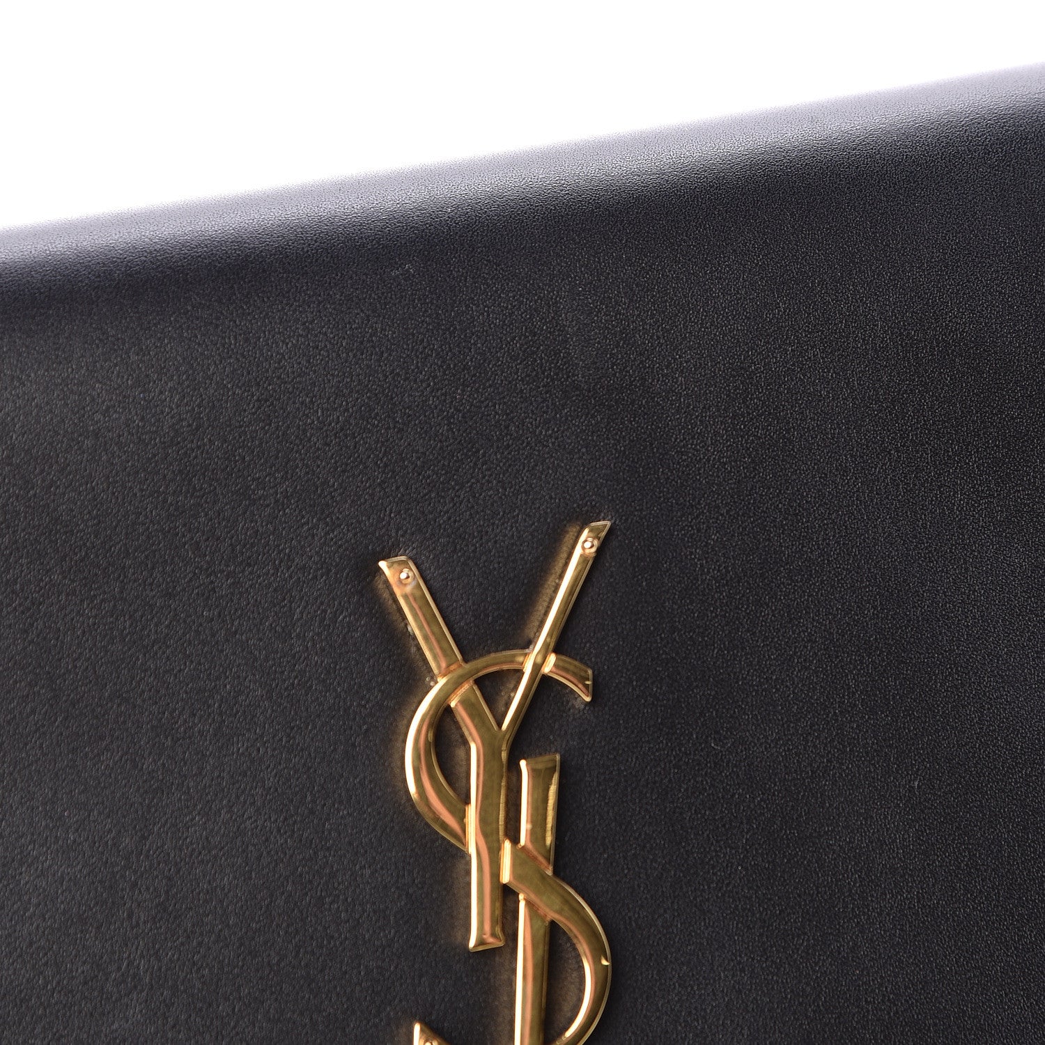 Saint Laurent Smooth Calfskin Classic Monogram Kate Tassel Chain Wallet Black 5 of 16