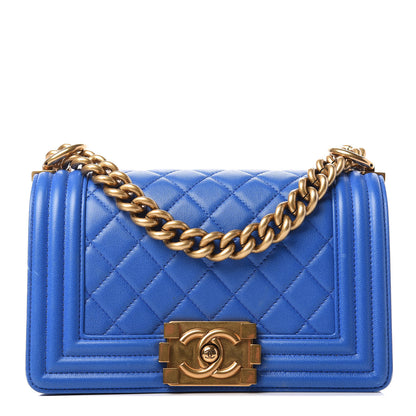 Chanel Calfskin Quilted Small Boy Flap Blue 1 of 10