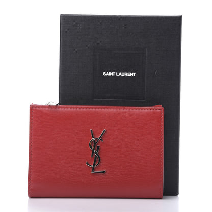 Saint Laurent Calfskin Fragments Flap Wallet Red 8 of 8
