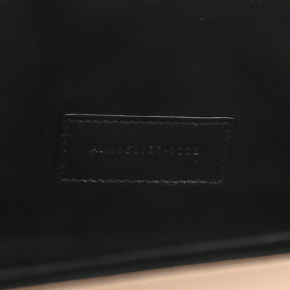 Saint Laurent Grain De Poudre Textured Mixed Matelasse Triquilt Monogram Clutch Dark Beige 7 of 9