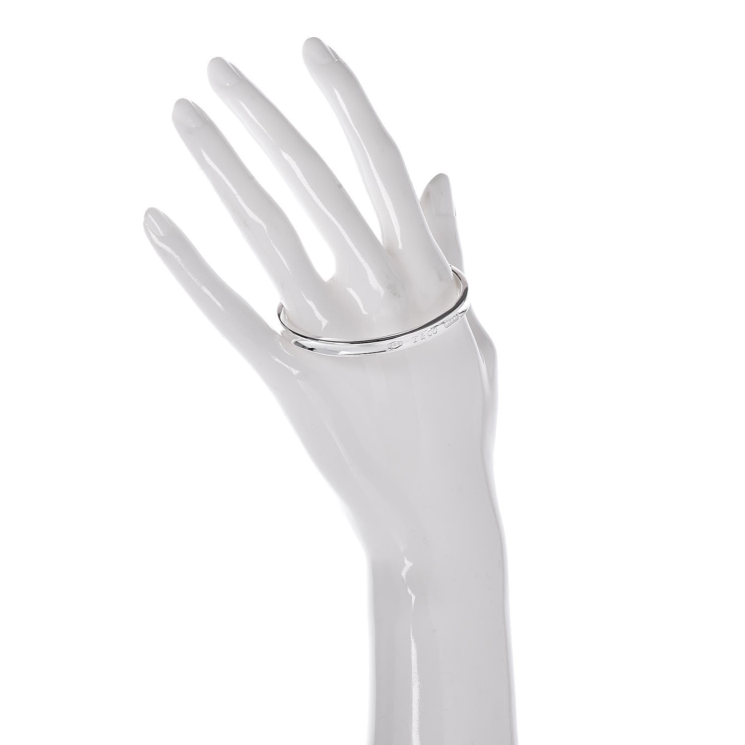 Tiffany Sterling Silver Narrow 1837 Cuff Bracelet 2 of 5