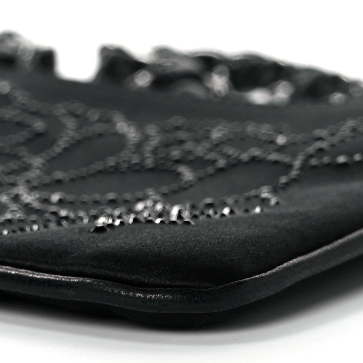 Chanel Satin Crystal Camellia Evening Bag Black 7 of 7