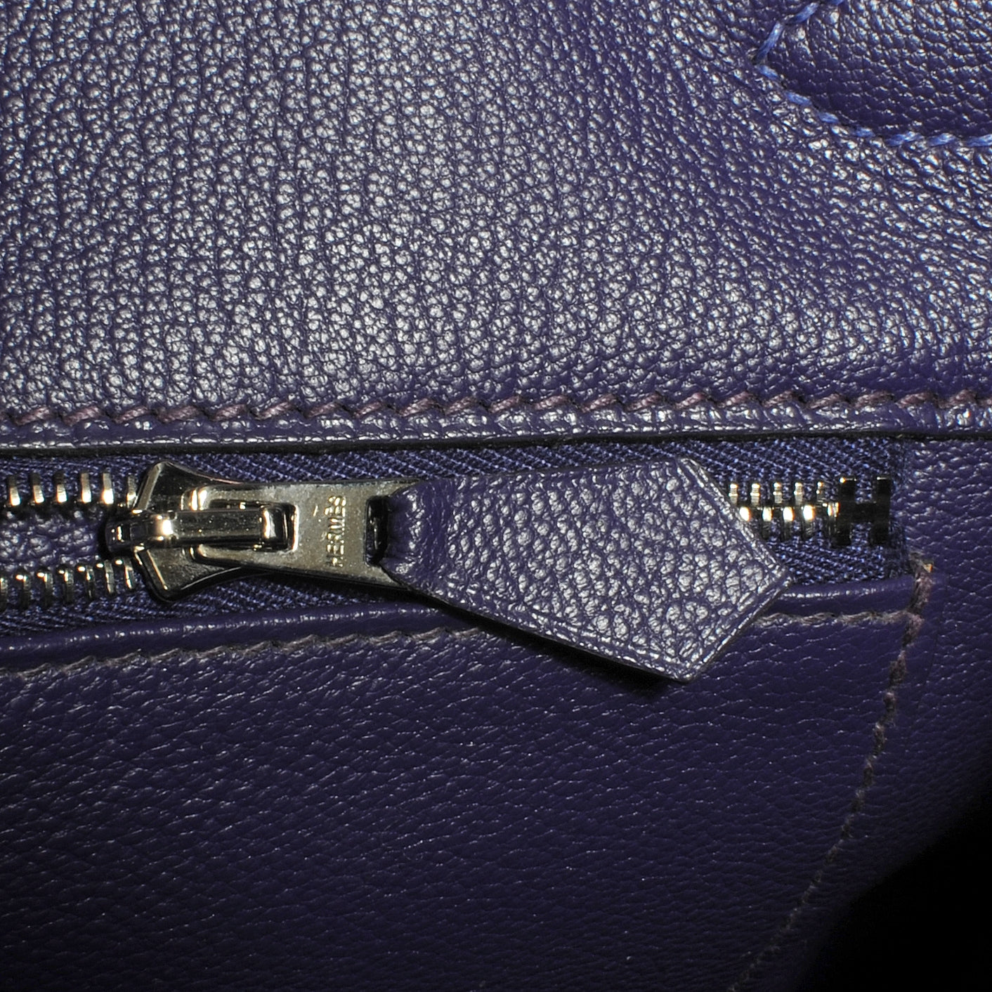 Togo Bi Color Horseshoe Birkin 35 Bleu Electrique and Iris