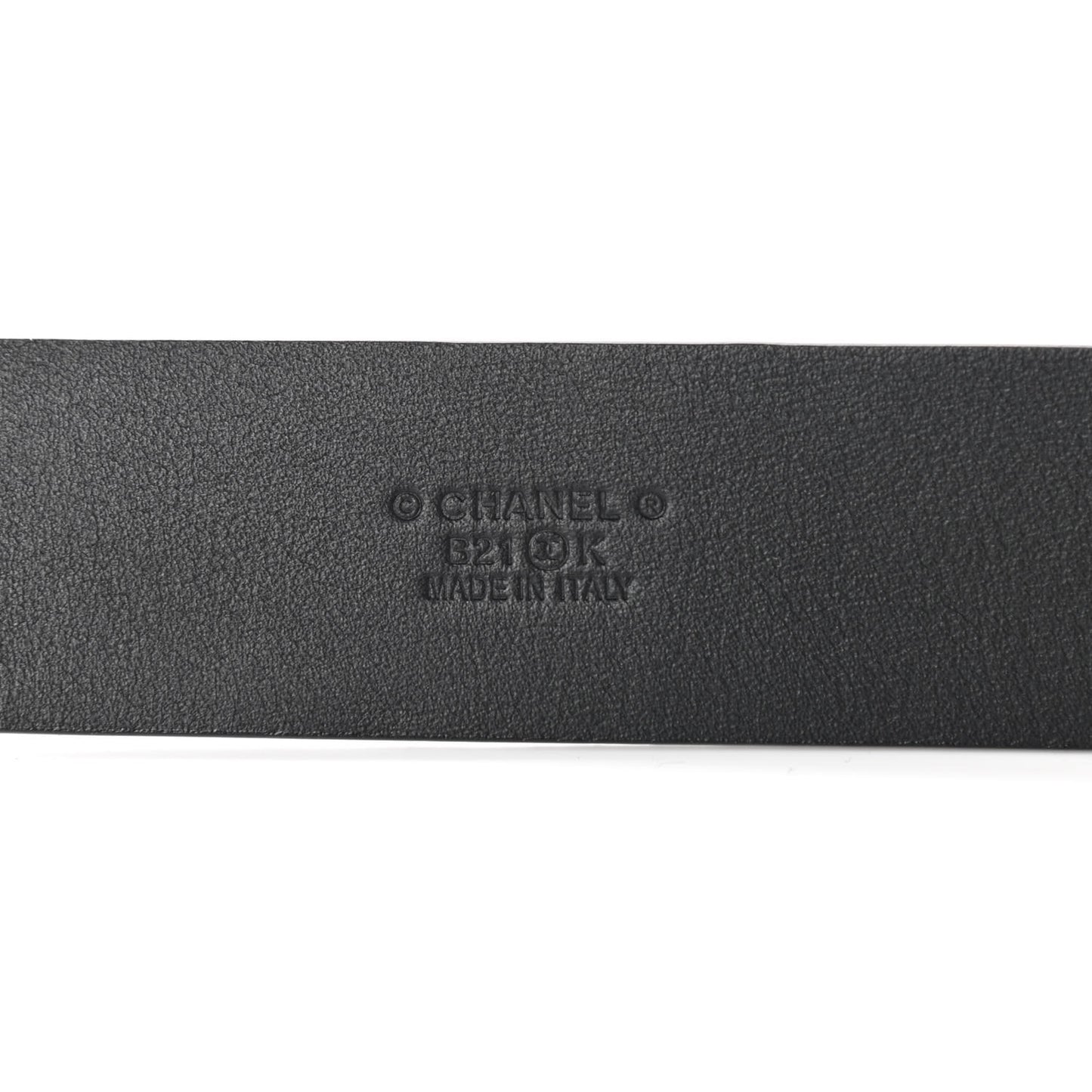 Lambskin Crystal Chain CC Belt 85 34 Black