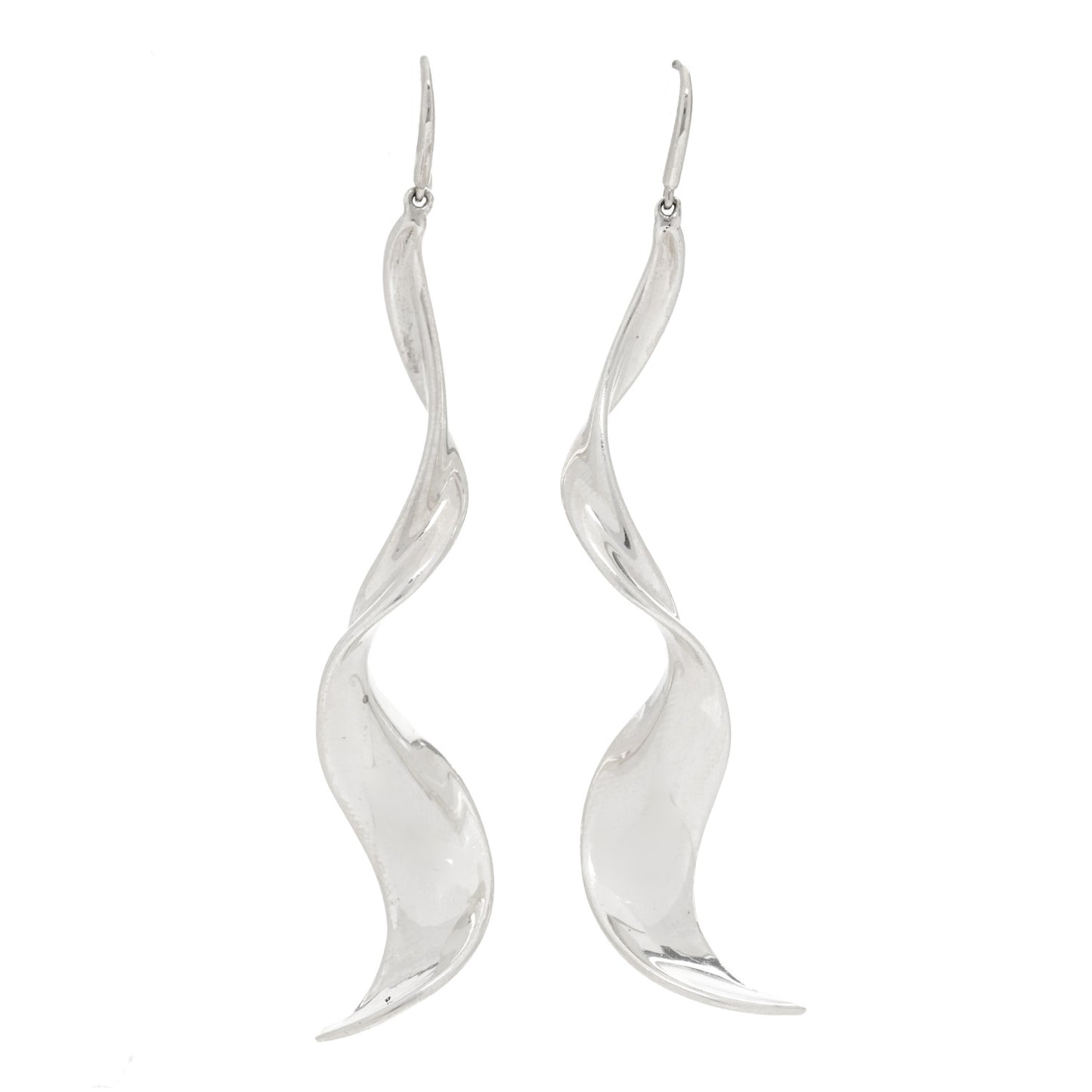 Sterling Silver Frank Gehry Orchid Drop Earrings