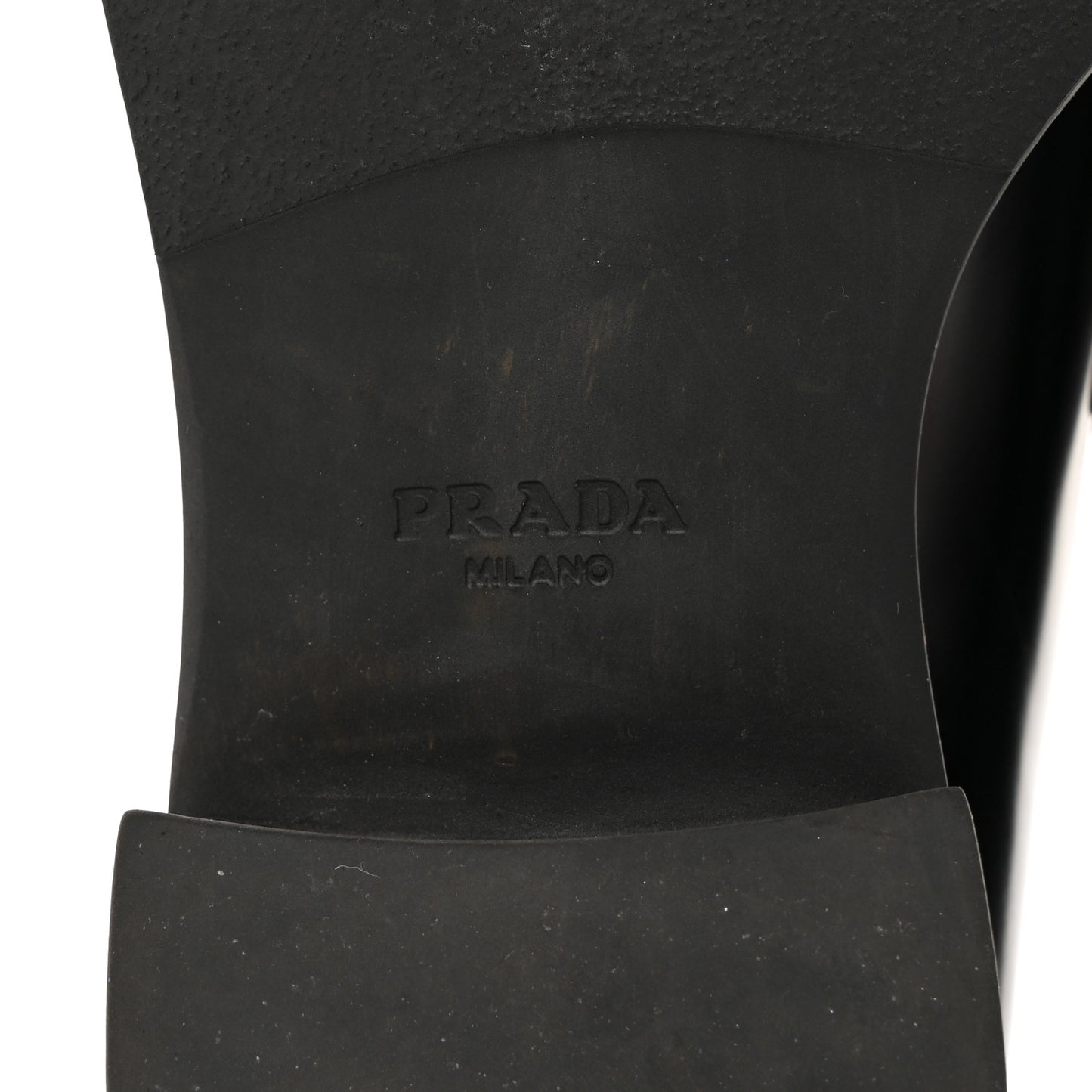 Spazzolato Metal Triangle Logo 50mm Loafers 37.5 Black