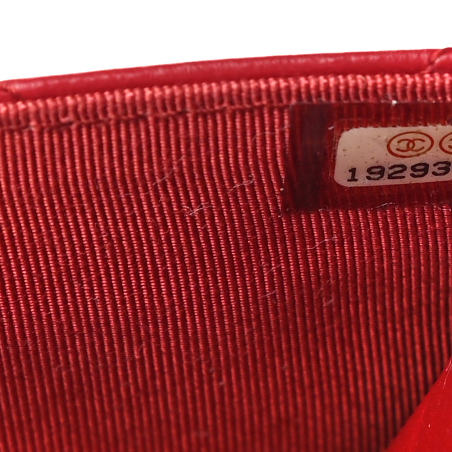 Lambskin Quilted Wallet on Chain WOC Red