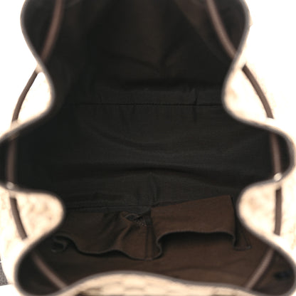 Gucci Monogram Dollar Calfskin O Drawstring Backpack Beige Ebony Testa di Moro Dark Chocolate 4 of 11