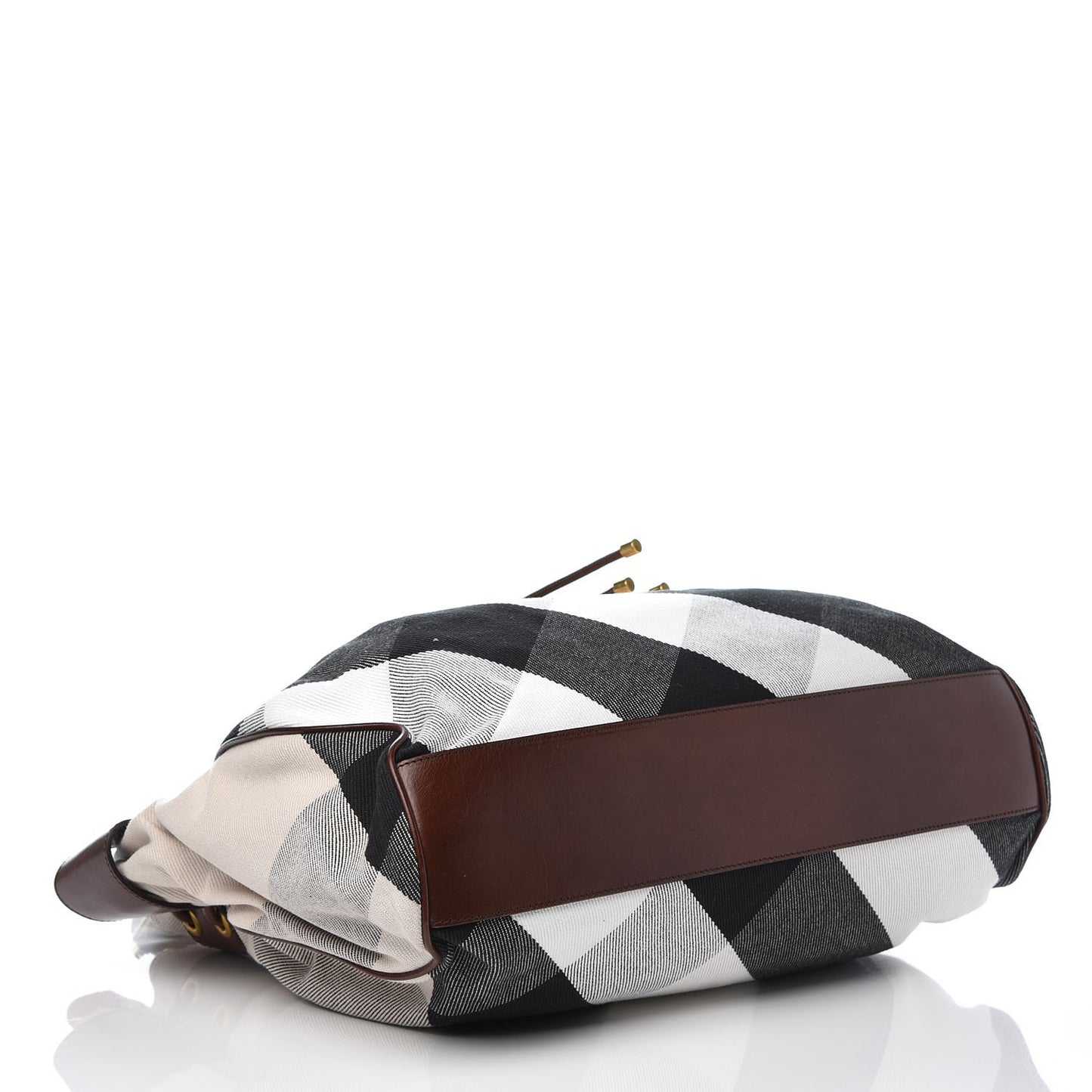 Canvas Mega Nova Check Large Warrior Tote Pale Beige