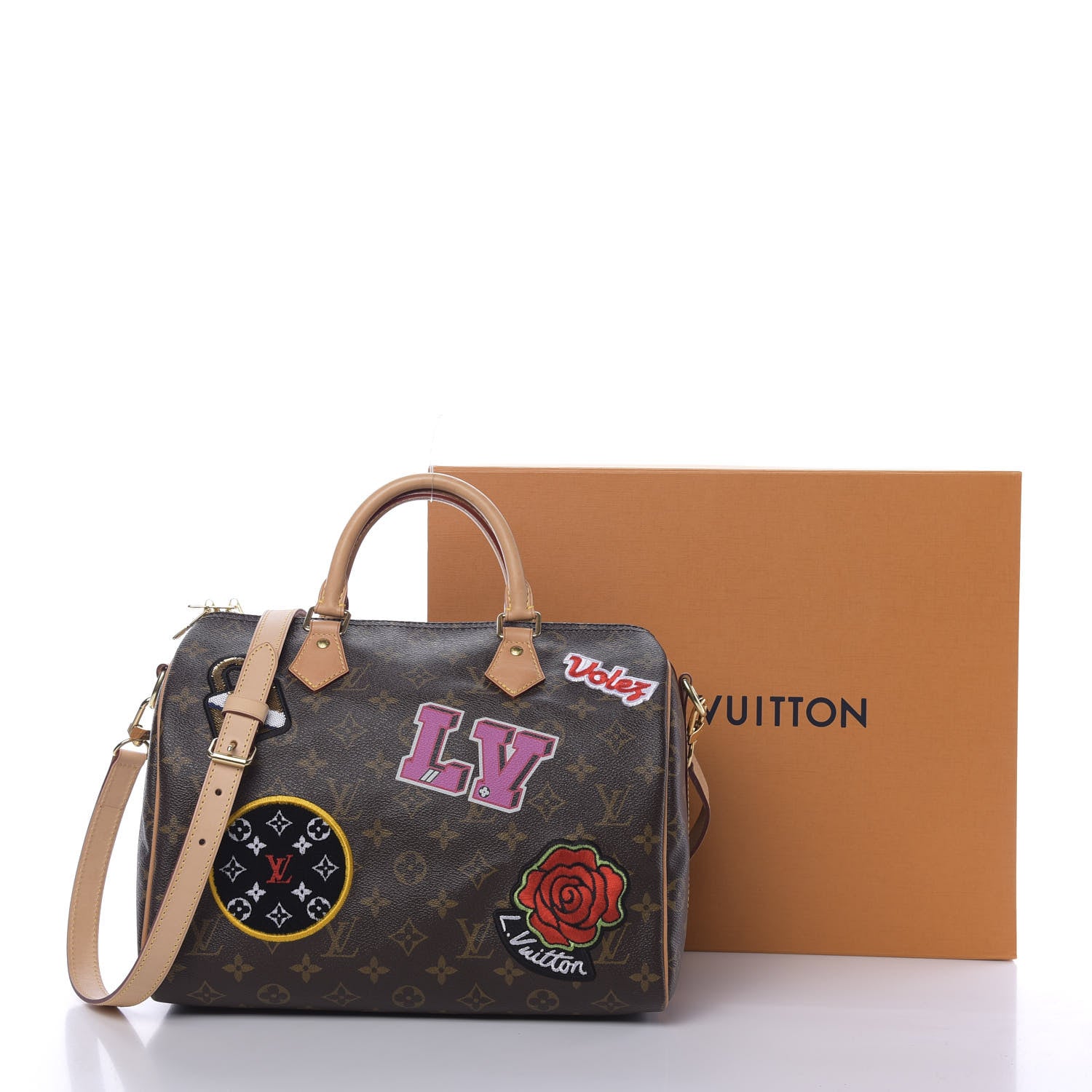Louis Vuitton Monogram Patches Speedy Bandouliere 30 12 of 12