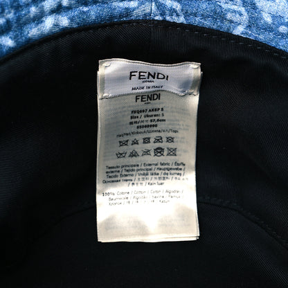 Fendi Denim Logo Bucket Hat S Light Blue 7 of 7