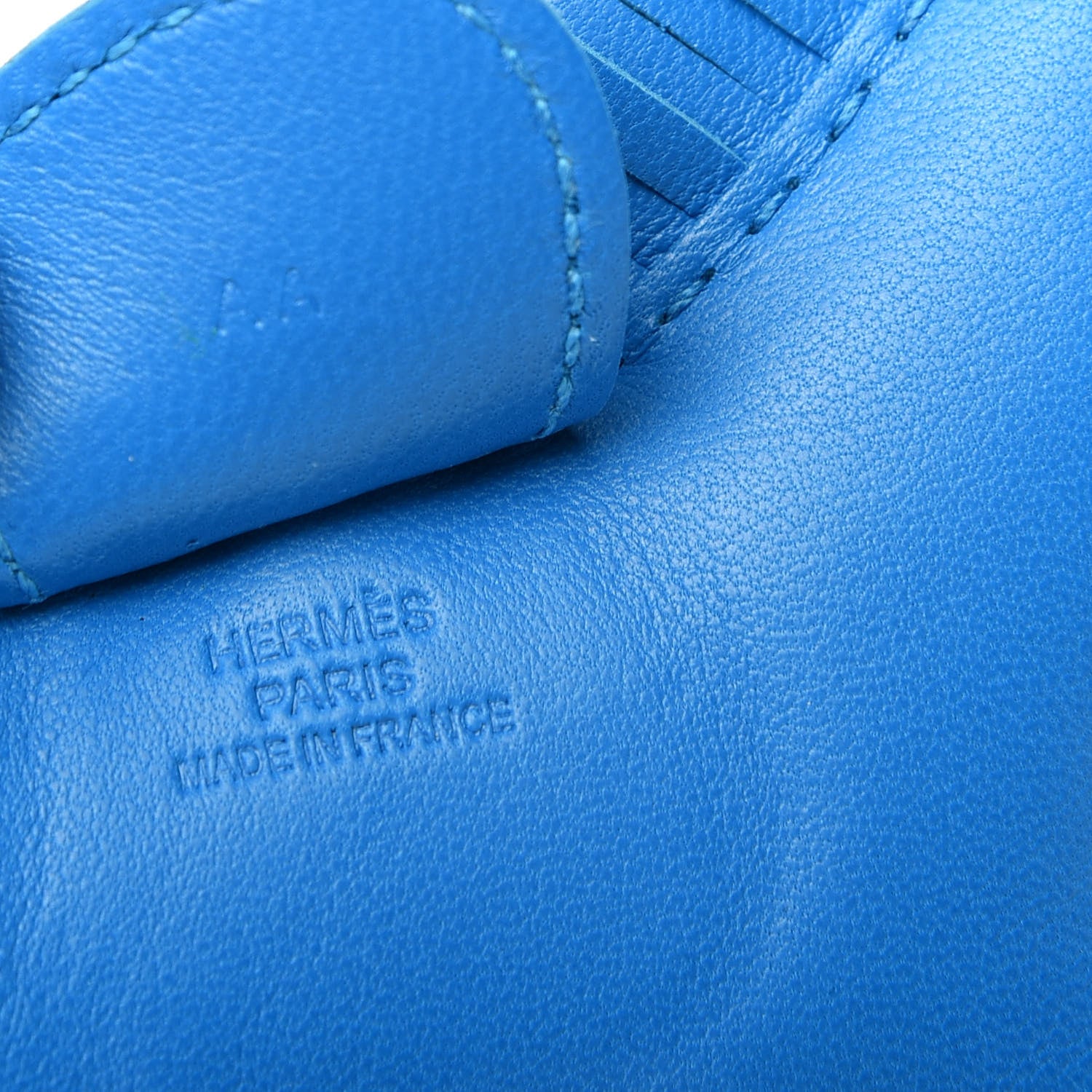 Hermes Milo Lambskin Grigri Rodeo Horse Bag Charm MM Bleu Zanzibar 3 of 3