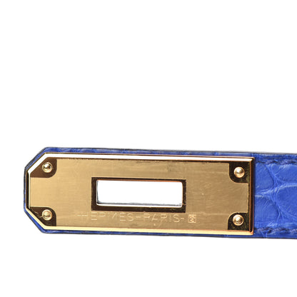 Hermes Matte Alligator Birkin 30 Bleu Electrique 28 of 34