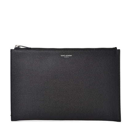 Saint Laurent Grain de Poudre Mini Tablet Holder Black 1 of 7