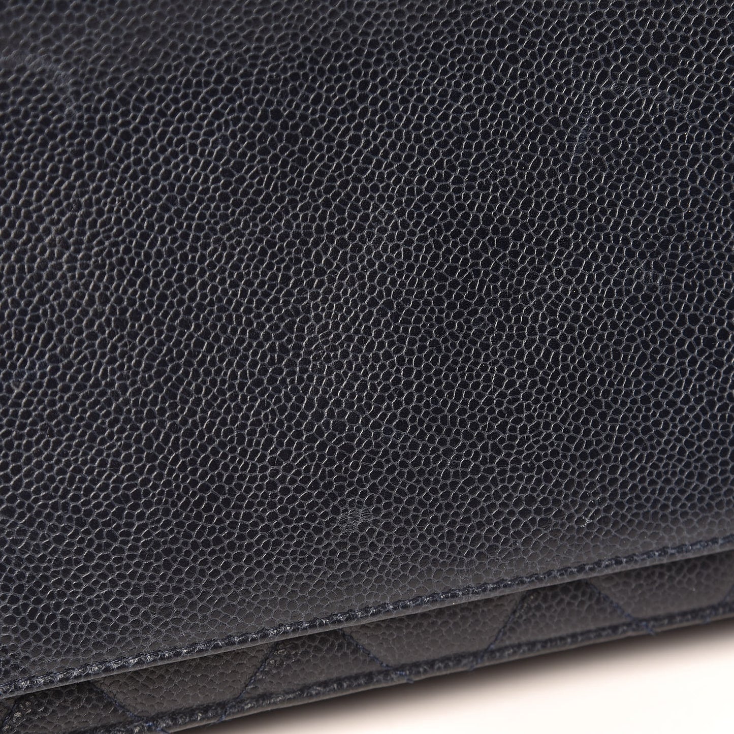 Caviar Quilted Large Retro Class Flap Dark Navy Blue