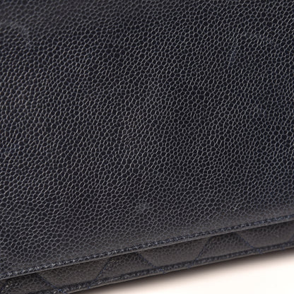 Chanel Caviar Quilted Large Retro Class Flap Dark Navy Blue 17 of 19