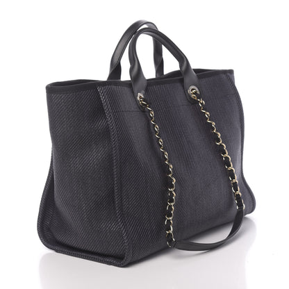Chanel Mixed Fibers Calfskin Medium Deauville Tote Black 3 of 10