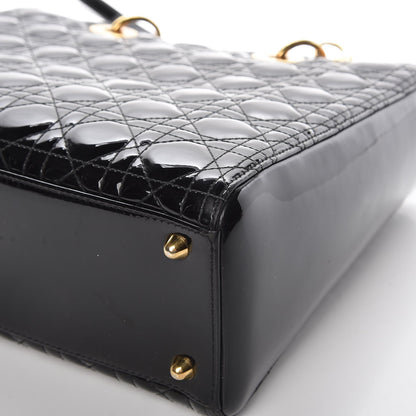 Christian Dior Patent Cannage Large Lady Dior Black 12 of 12