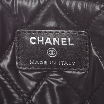 Chanel Lambskin Quilted Large Cosmetic Case Black 8 of 9