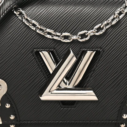 Louis Vuitton Epi Studded Mirror Twist Shoulder Bag MM Black 7 of 9
