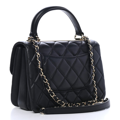 Chanel Lambskin Quilted Small Trendy CC Dual Handle Flap Bag Black 2 of 4