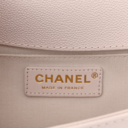 Chanel Caviar Quilted Chain Around Medium Boy Flap Light Purple 7 of 10