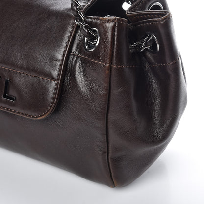 Chanel Lambskin Lax Accordion Flap Marron Fonce 16 of 18