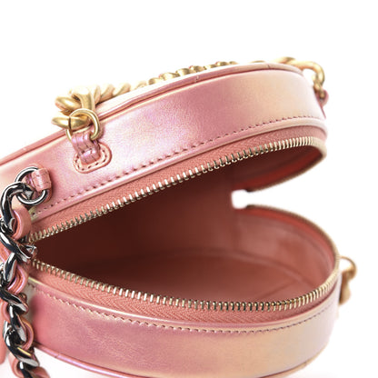 Chanel Iridescent Calfskin Quilted 19 Round Clutch With Chain Pink 5 of 11