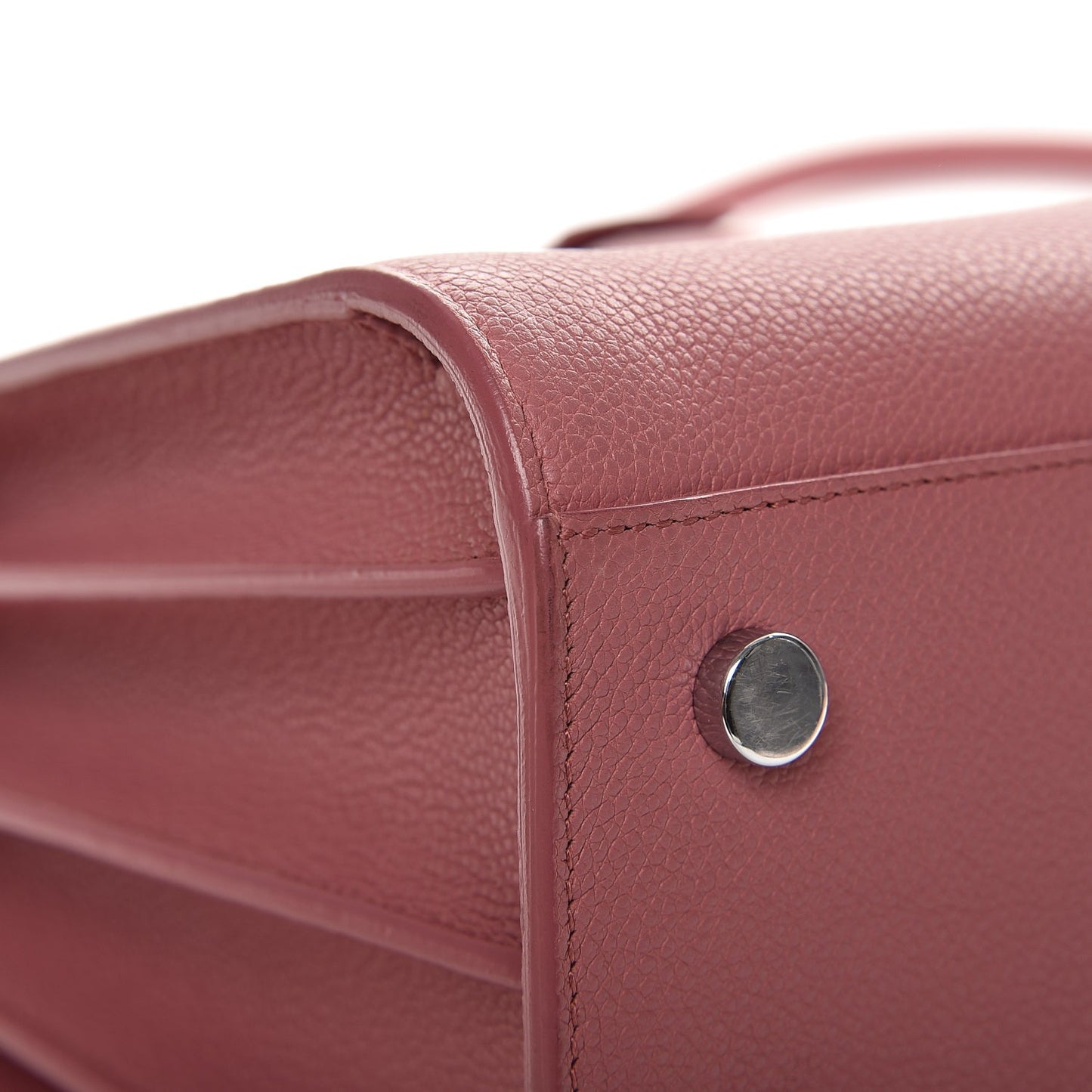 Grained Calfskin Baby Sac De Jour Dark Rose