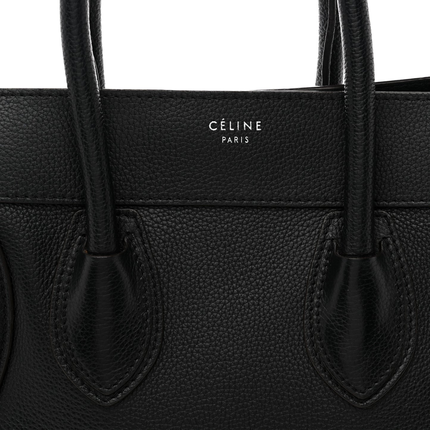 Drummed Calfskin Mini Luggage Black