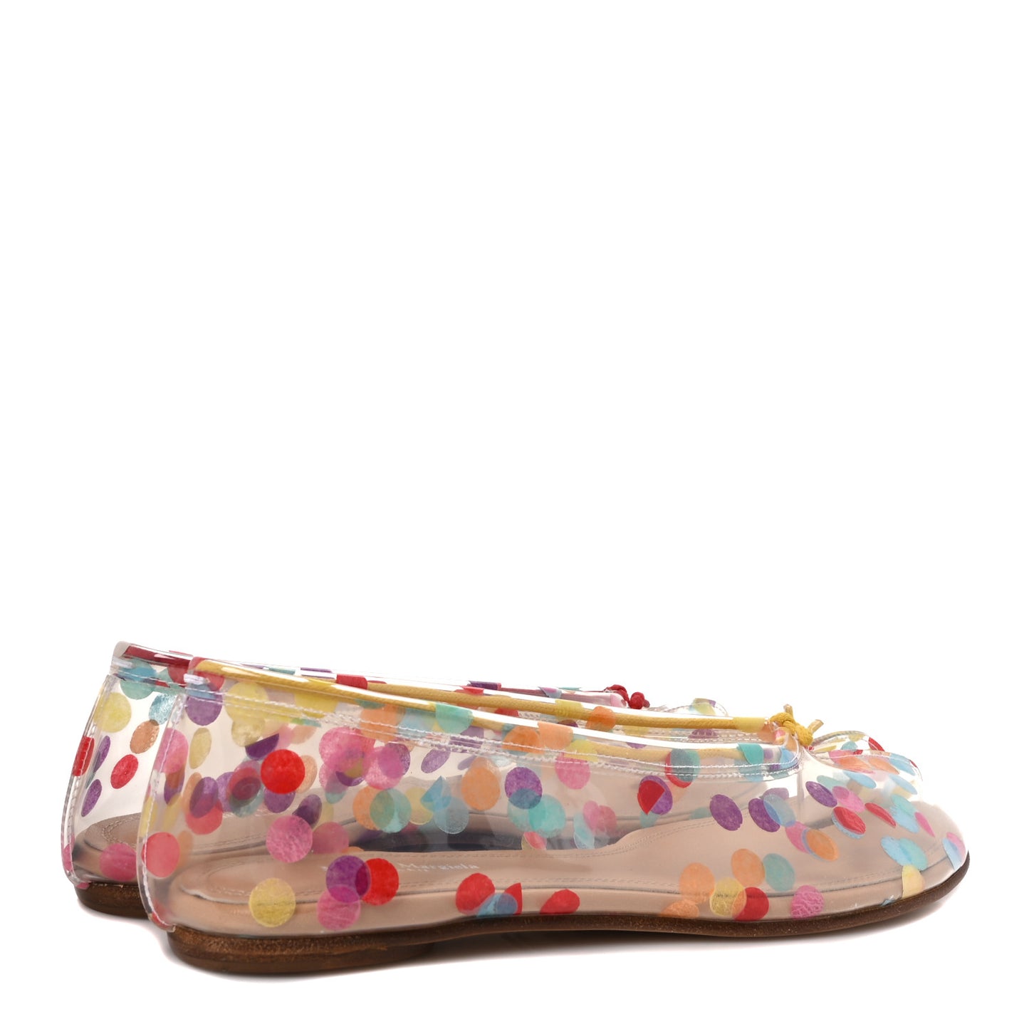 PVC Confetti Printed Tabi Ballerina Flats 37.5 Multicolor