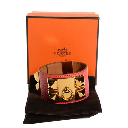Hermes Epsom Collier de Chien CDC Bracelet S Rose Jaipur 4 of 6