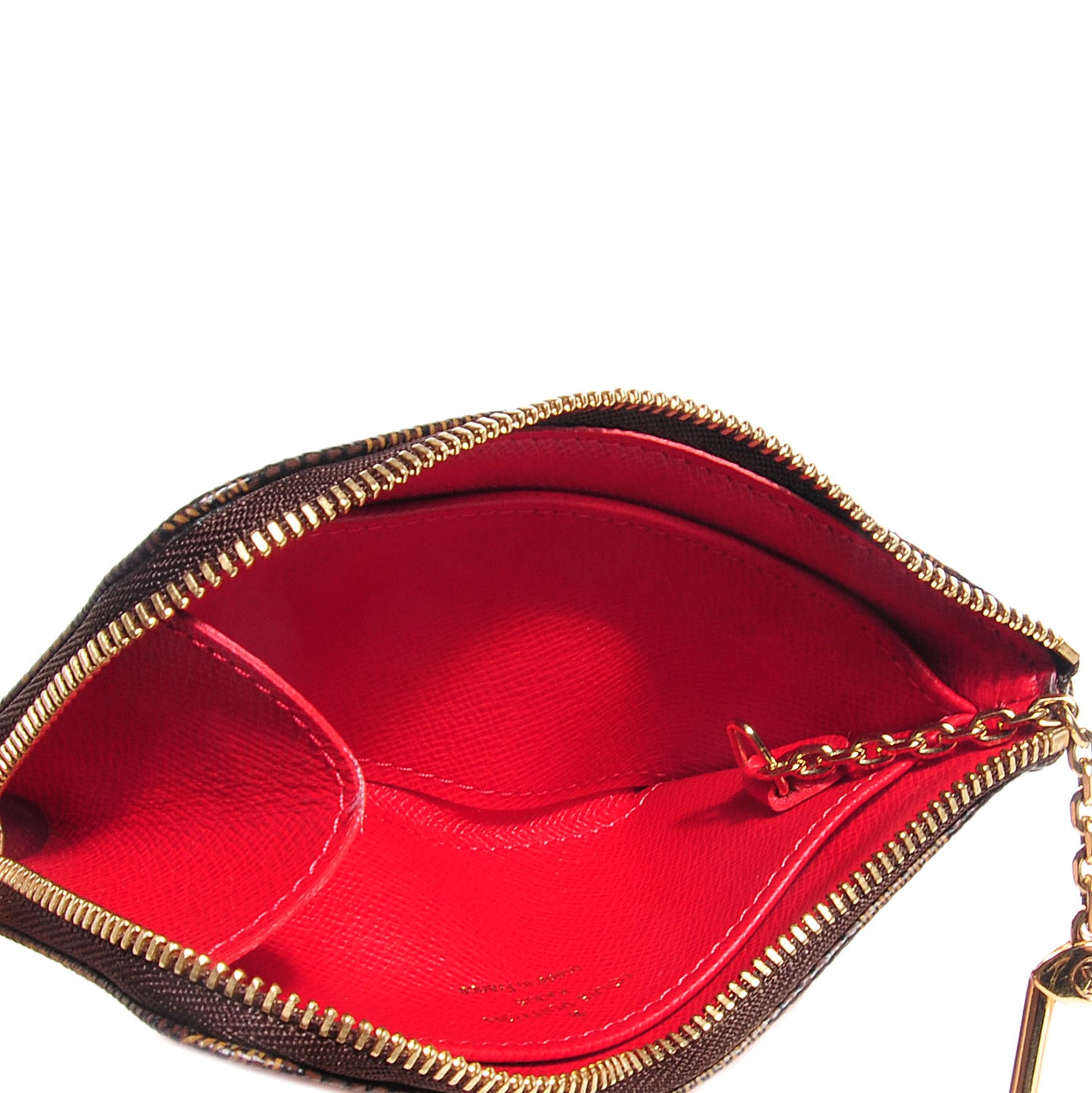 Damier Ebene Complice Trunks and Bags Key Pouch Red