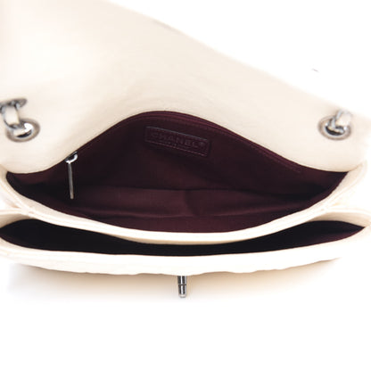 Chanel Goatskin Quilted Double Bag Flap White 5 of 9
