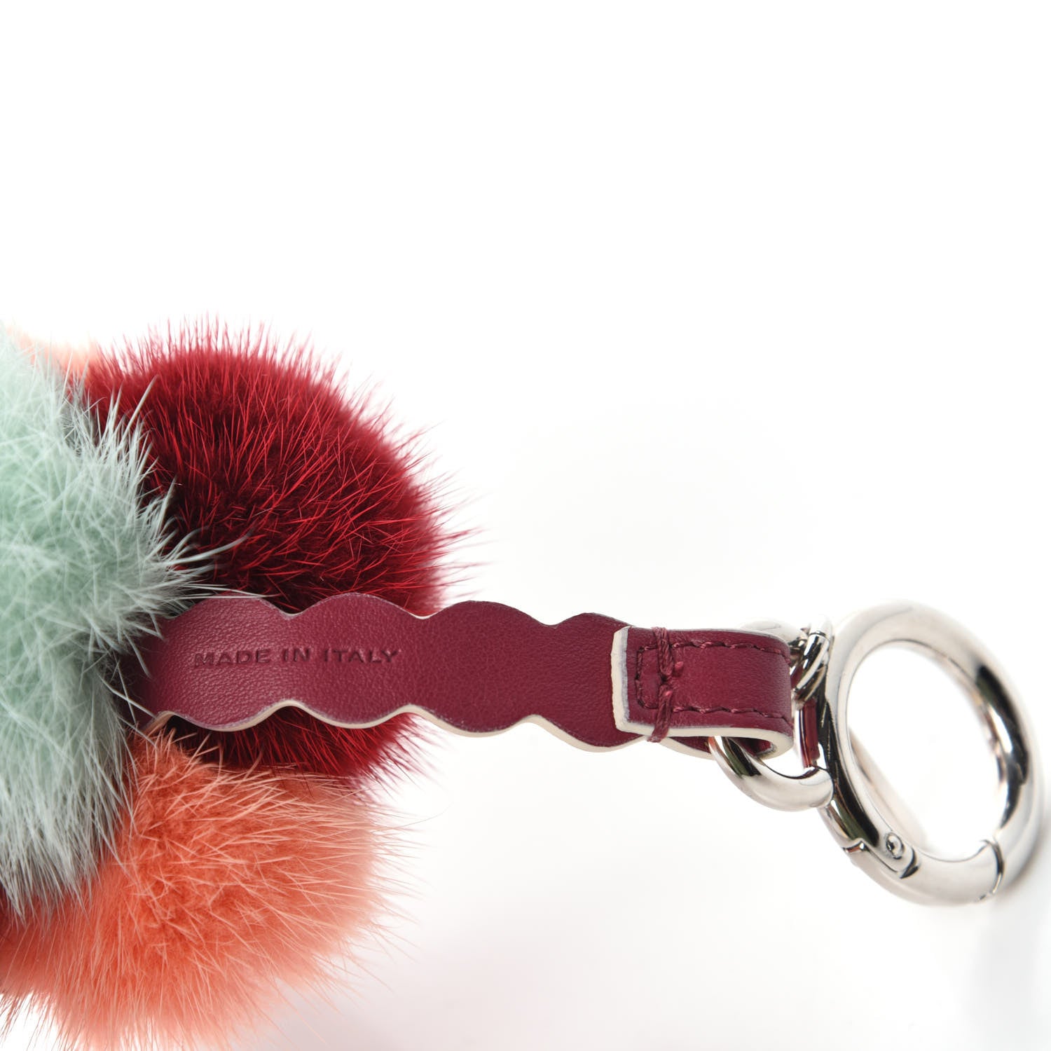 Fendi Mink Fur Calfskin Fun Fair Bag Charm Multicolor 4 of 5