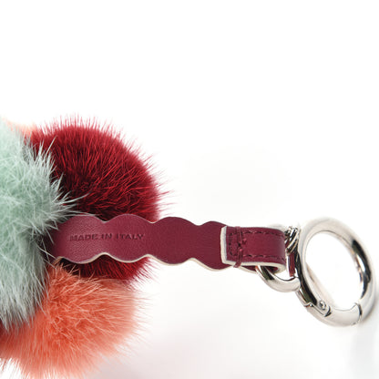 Fendi Mink Fur Calfskin Fun Fair Bag Charm Multicolor 4 of 5