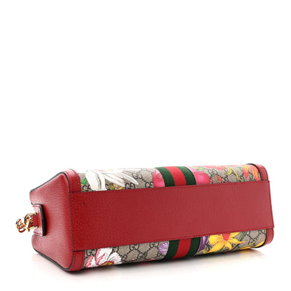 Gucci GG Supreme Monogram Flora Web Medium Ophidia Boston Red 4 of 10