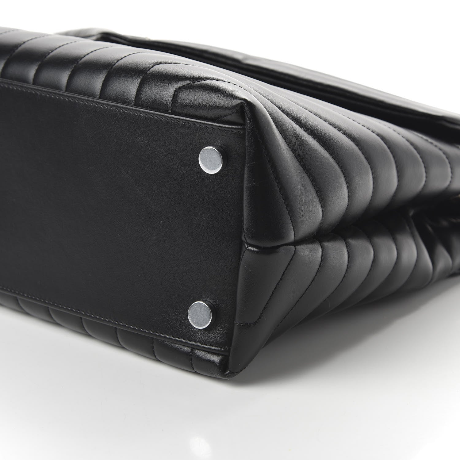 Saint Laurent Calfskin Y Quilted Monogram Large Loulou Chain Satchel Black 7 of 9