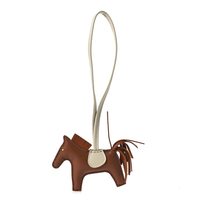 Hermes Milo Lambskin Grigri Rodeo Horse Bag Charm PM Craie Gold Pain D'epice Epice 1 of 5