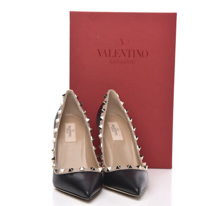 Valentino Garavani Nappa Rockstud 100mm Pumps 37.5 Black Poudre 9 of 9