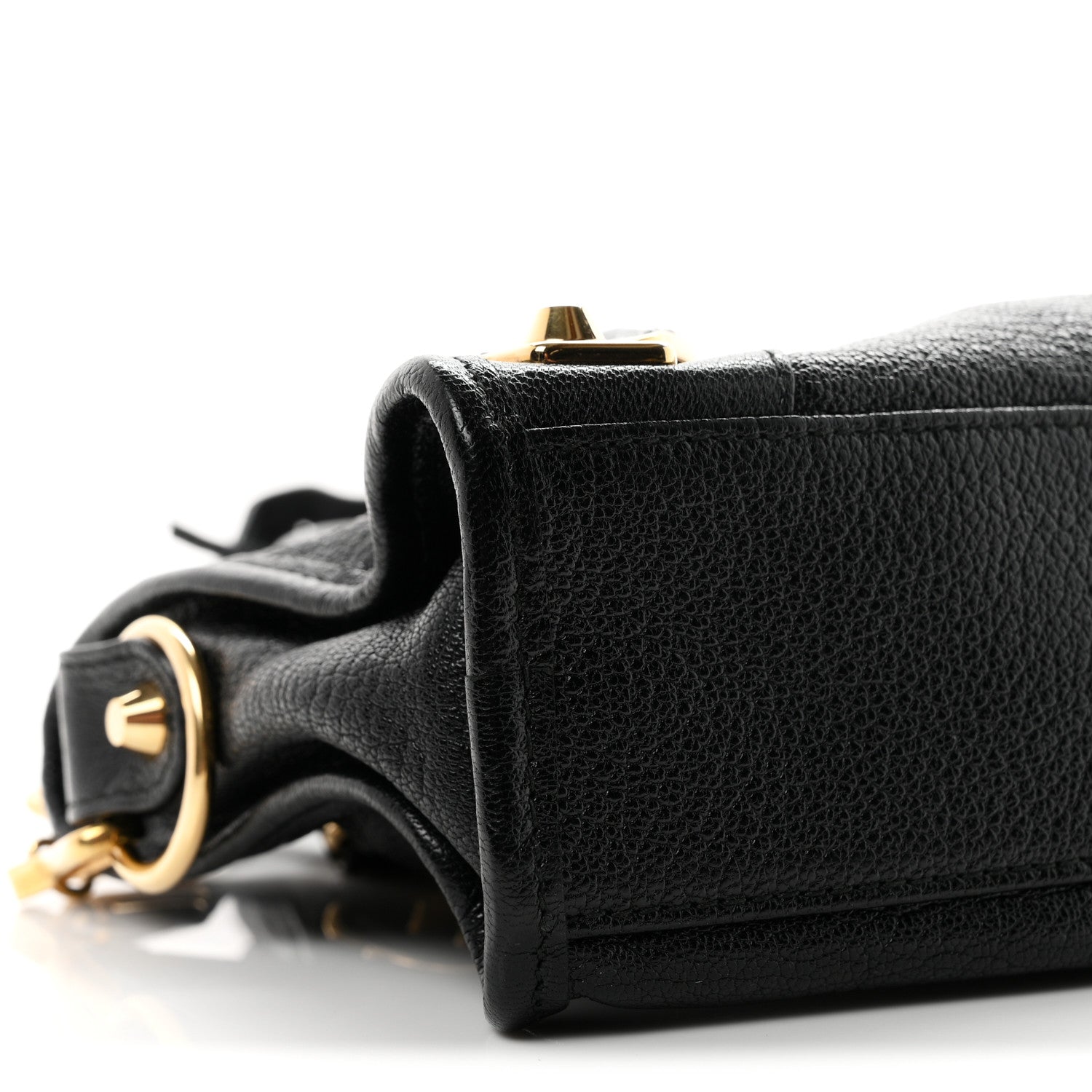 Balenciaga Chevre Gold Metallic Edge Hardware Mini City Black 9 of 10