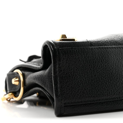 Balenciaga Chevre Gold Metallic Edge Hardware Mini City Black 9 of 10