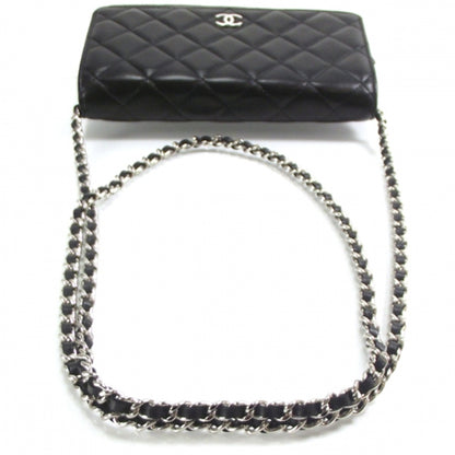 Chanel Lambskin Quilted Wallet On Chain 5 of 10
