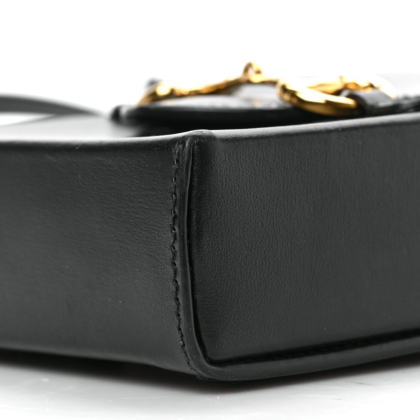 Boarded Plutone Calfskin Mini Horsebit 1955 Crossbody Bag Black