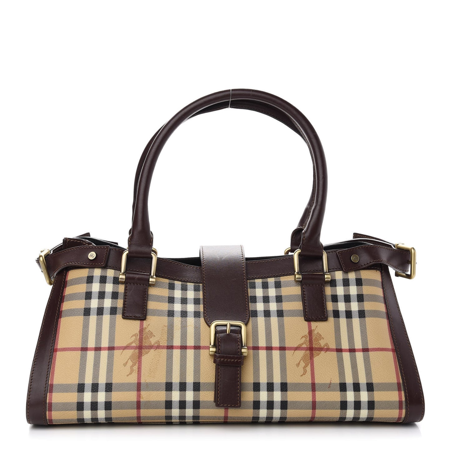 Haymarket Check Satchel Dark Tan
