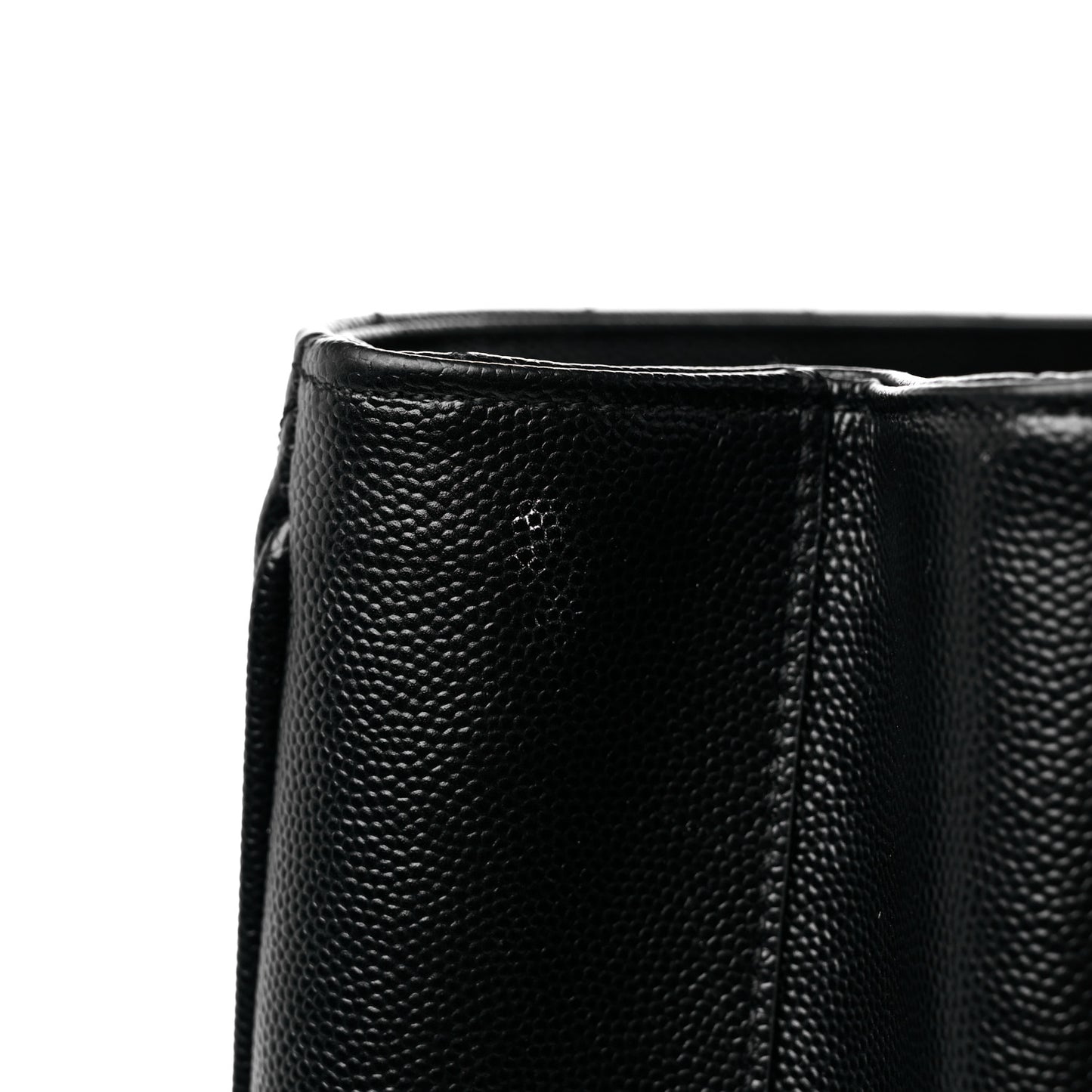 Grain De Poudre Matelasse Chevron Monogram Shopping Bag Black