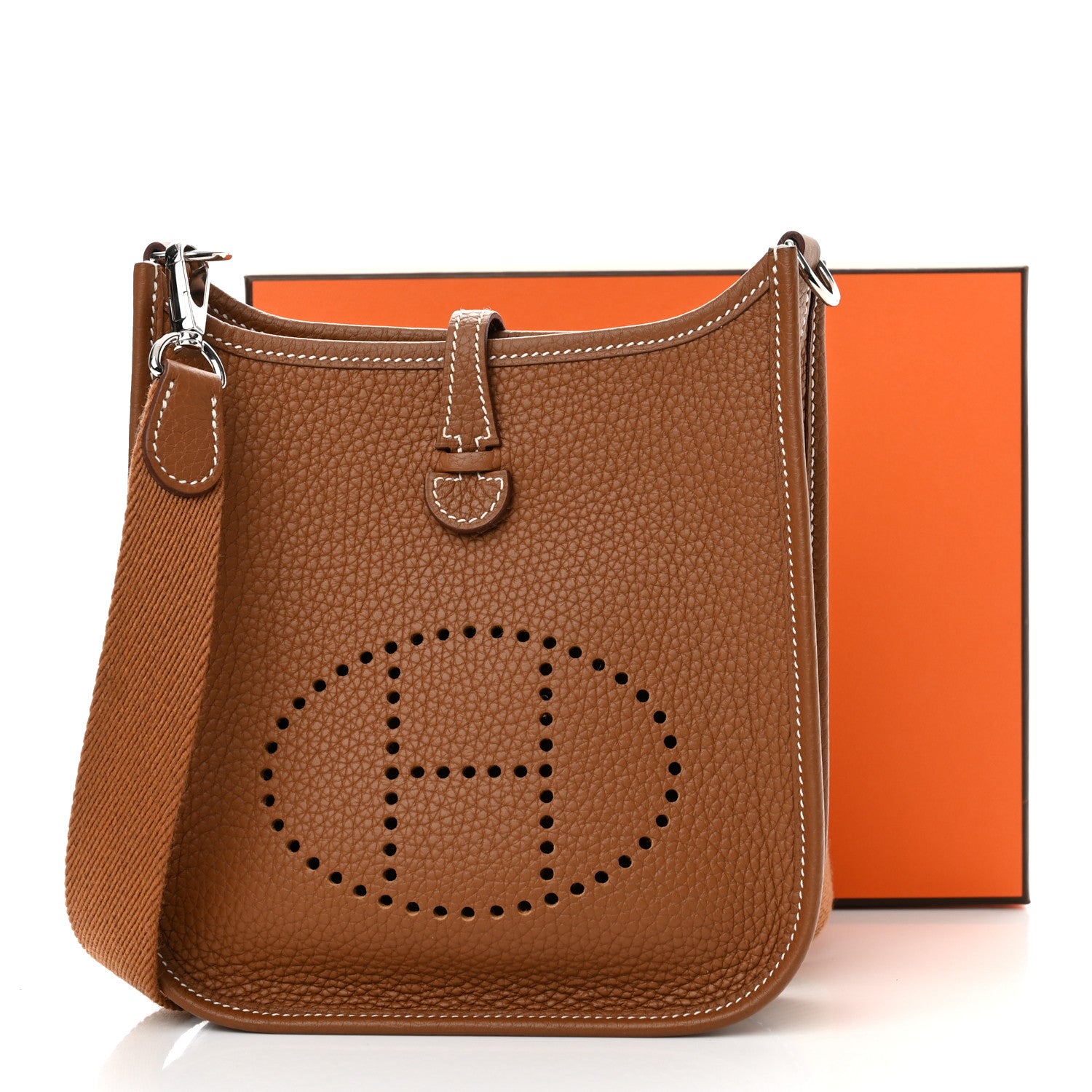 Hermes Taurillon Clemence Evelyne TPM Gold 11 of 11