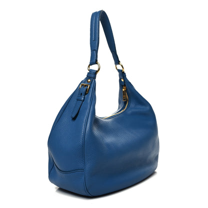 Prada Vitello Daino Hobo Cobalto 3 of 10