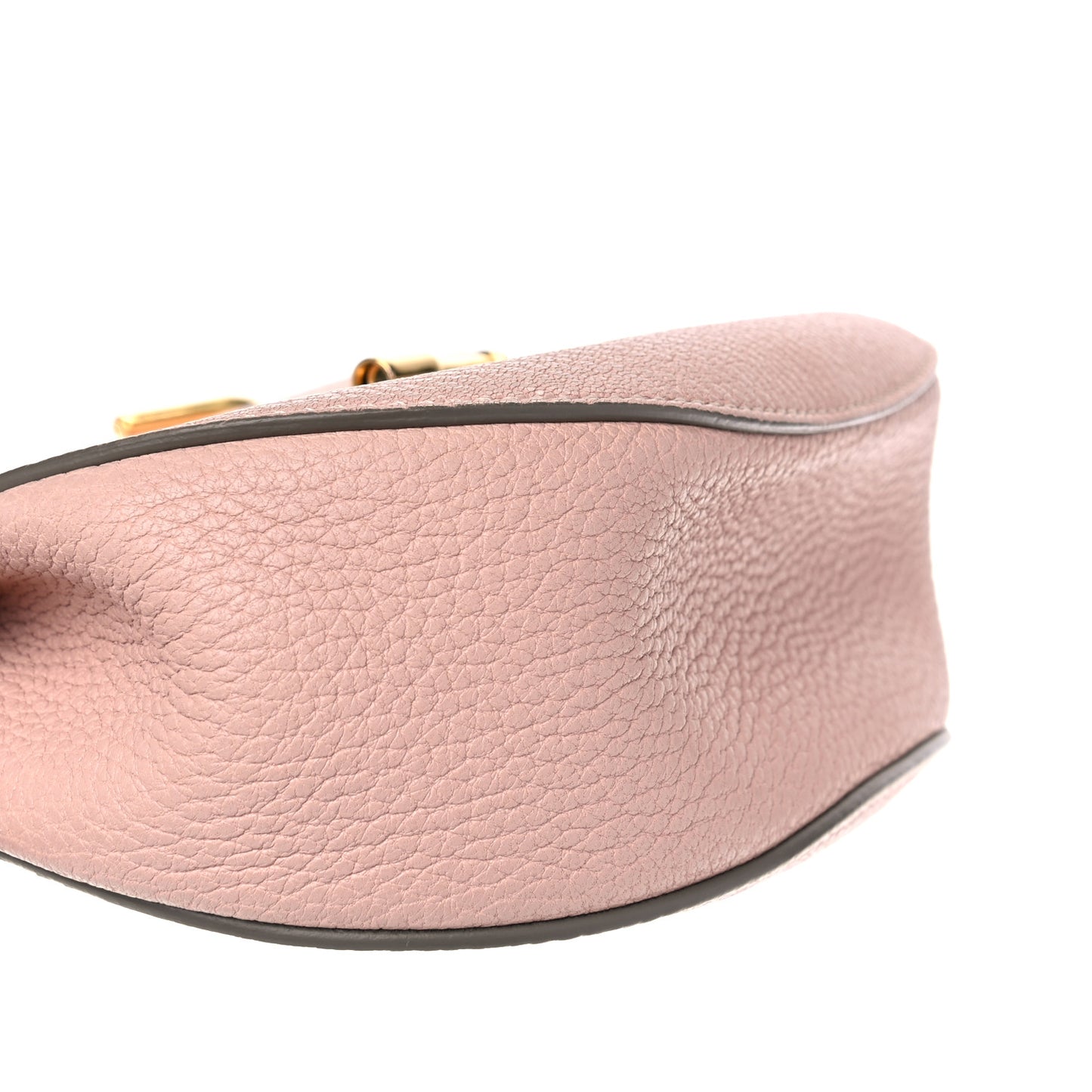 Grained Lambskin Mini Drew Shoulder Bag Cement Pink